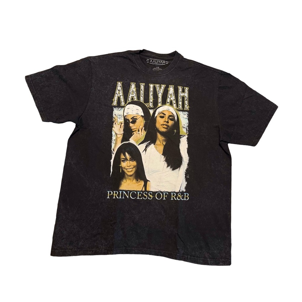 Vintage Aaliyah Black Short Sleeve Tee